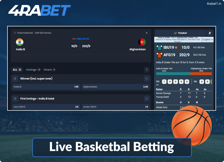Live Basketbal Betting at 4rabet