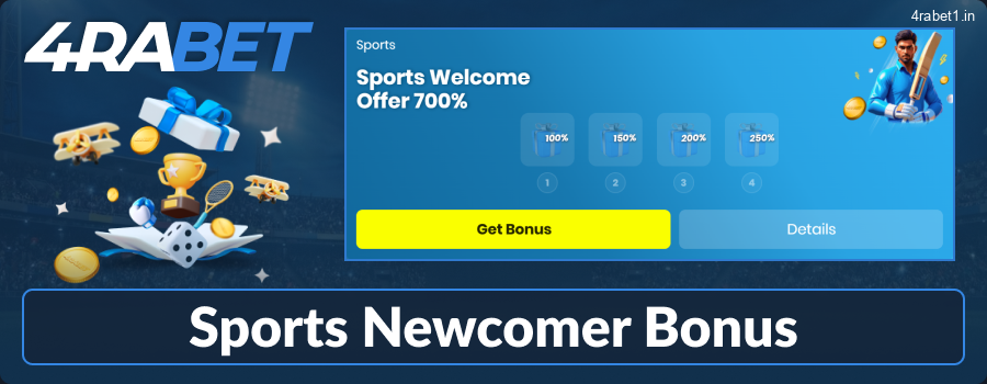Get a sports bonus at 4rabet India